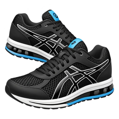 Black Running Shoe sticker