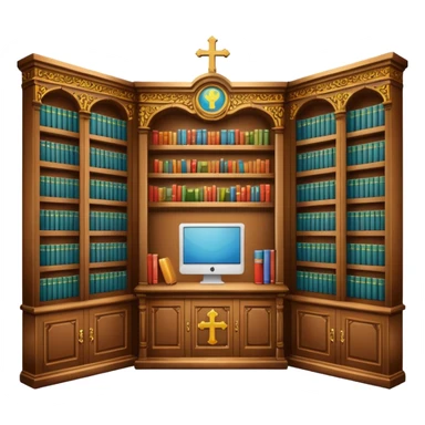catholic library room sticker