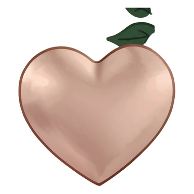 Rose-gold heart shape with pastel-pink roses adorning it sticker