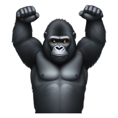 gorilla making an x with his arms sticker