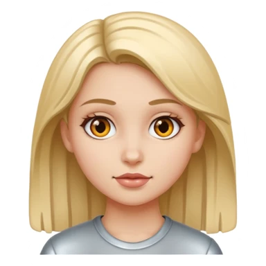 metal painted girl sticker