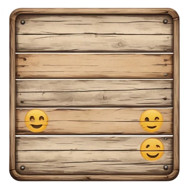 simple wooden sign sticker