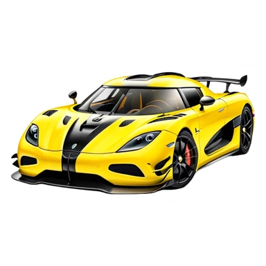 Koenigsegg Agera RS - Koenigsegg (Model Year: 2020) (Iconic colour: Yellow) sticker