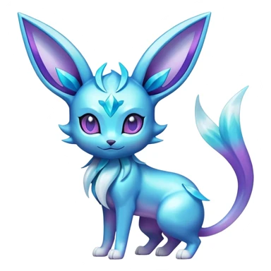 Shiny colorful Glaceon Espeon Pokémon sticker