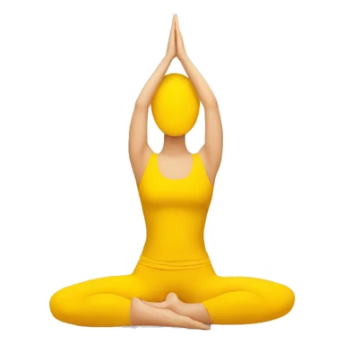 yellow person doing yoga sticker