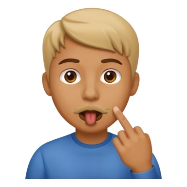 Carita con el dedo en la boca  sticker