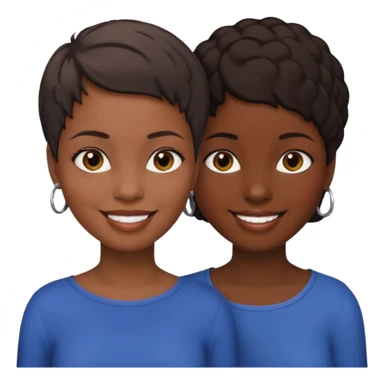 Ma meilleur amie et moi (femme) africaine cheveux court sticker