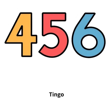 Numbers 4 5 6 sticker