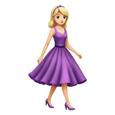 indoor walk with party dress sticker