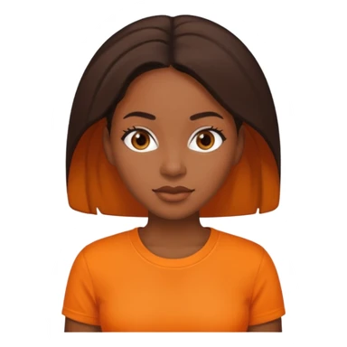 black woman with orange shirt sticker