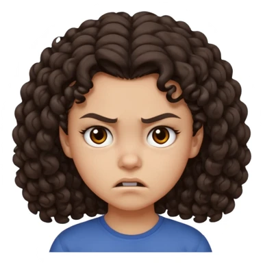 11 years old curly dark brown hair hate the world sticker