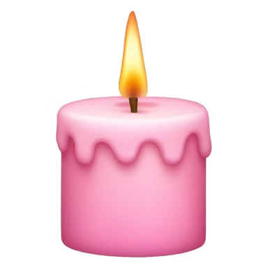 light pink candle sticker