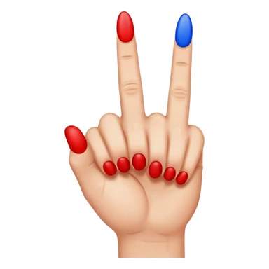 Red white n blue middle finger  sticker