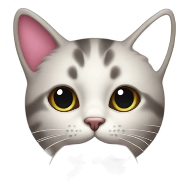cat with pink ribbon underneath  sticker