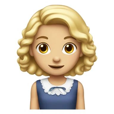 a girl Kids European in a dress sticker