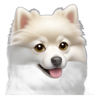 white-Pomeranian-tilt-puppy sticker