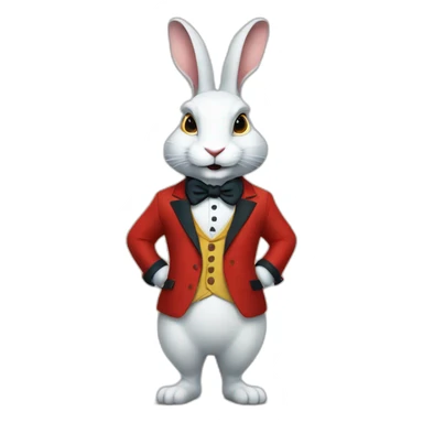 The White Rabbit from Alice in Wonderland. He has round glasses and has a red blazer  sticker