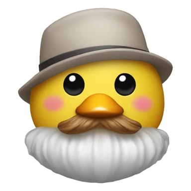Rubber ducky with beard sticker