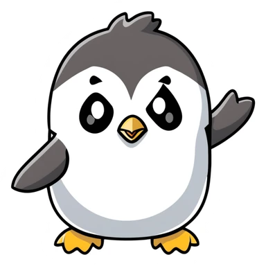 penguin giving thumbs down sticker