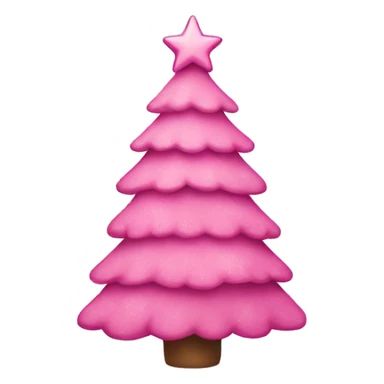 Pink cute christmas tree sticker