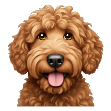Red goldendoodle sticker
