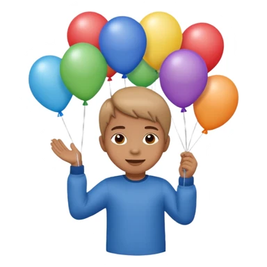 Balloons holder kid sticker