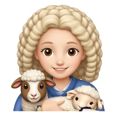 girl sheep sticker