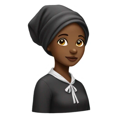 Black girl with bonnet  sticker