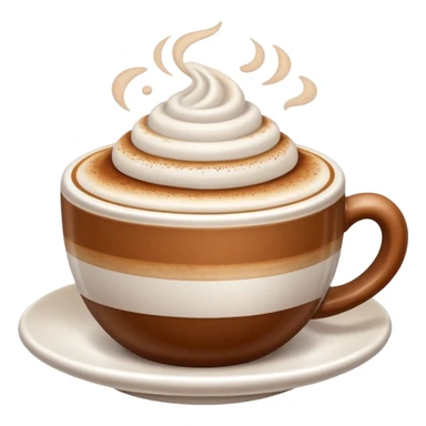 Cappuccino in big white cup without a face on it sticker