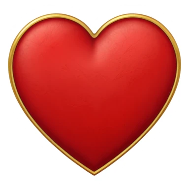 heart with a velvet gold border sticker