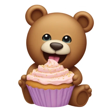 Teddy with eating sticker