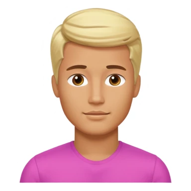 Man KEN barby style face sticker