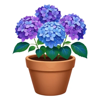 hydrangeas flower pot sticker