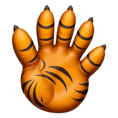 tiger paw five finger  sticker