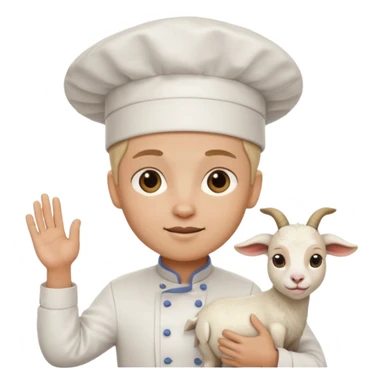 cook white goat sticker