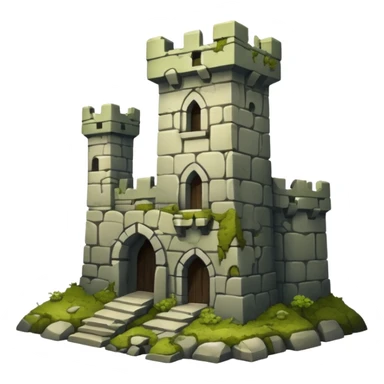 old ruined castle  sticker