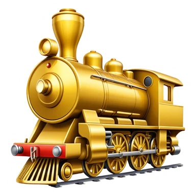 Golden locomotive pawn  sticker