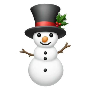 full body christmas hat snowman sticker