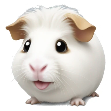 White guinea pig smiling sticker