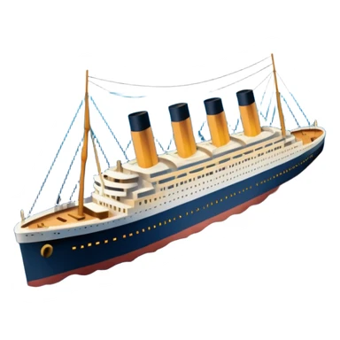 Make the Titanic sinking in the front In splits In the middle sticker