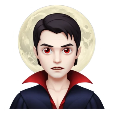 Un vampiro o vampira bajo la luna sticker