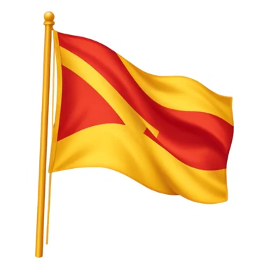  yellow and red flag  sticker