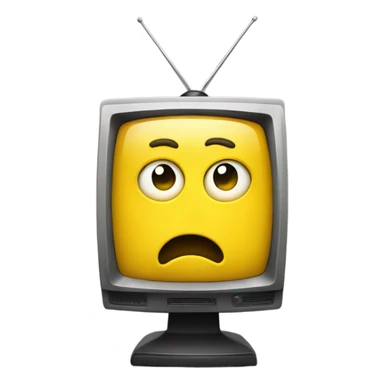 Yellow tv worried  sticker