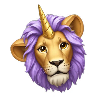 Lion with a unicorn horn sticker