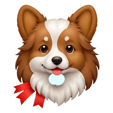Dog with a reribbon sticker