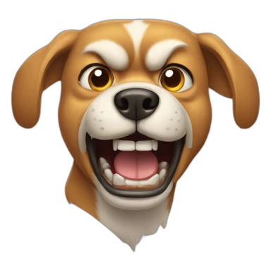 angry dog clench teeth sticker