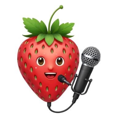 strawberry be hand the mic sticker