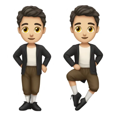 Kieran wearing ballet shoes  sticker