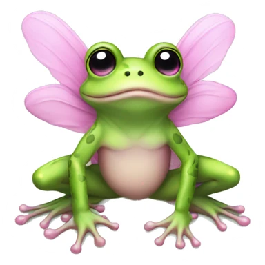Fairy frog with pink wings  sticker