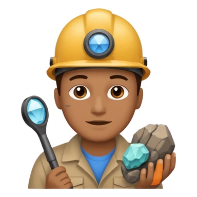 mineral rock fan geologist face sticker